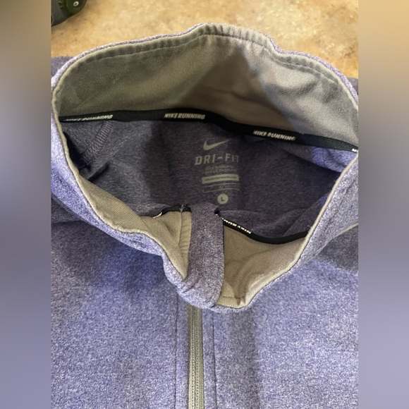 Purple Nike, dry, fit, three-quarter zip size large. - Picture 4 of 4